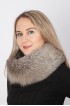 Grey fox fur neck warmer